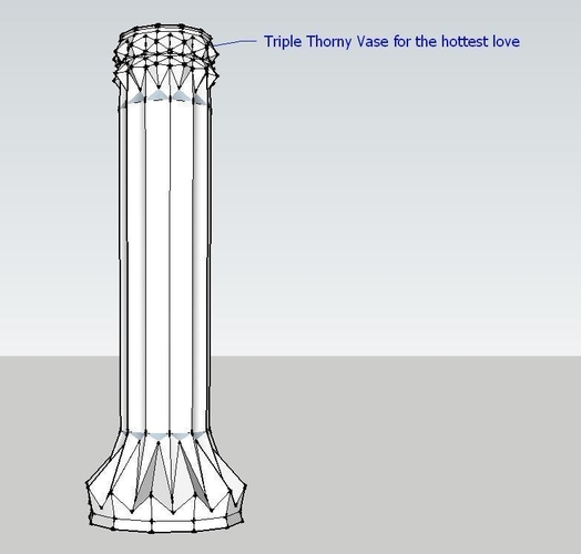 Art Deco Thorny Rose Vase 3D Print 229976