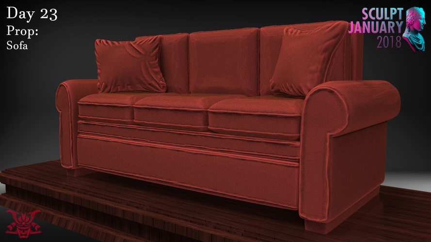 Sofa Sculpture 3D Print 230202