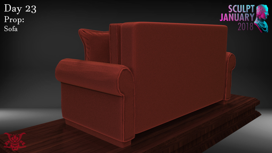 Sofa Sculpture 3D Print 230205