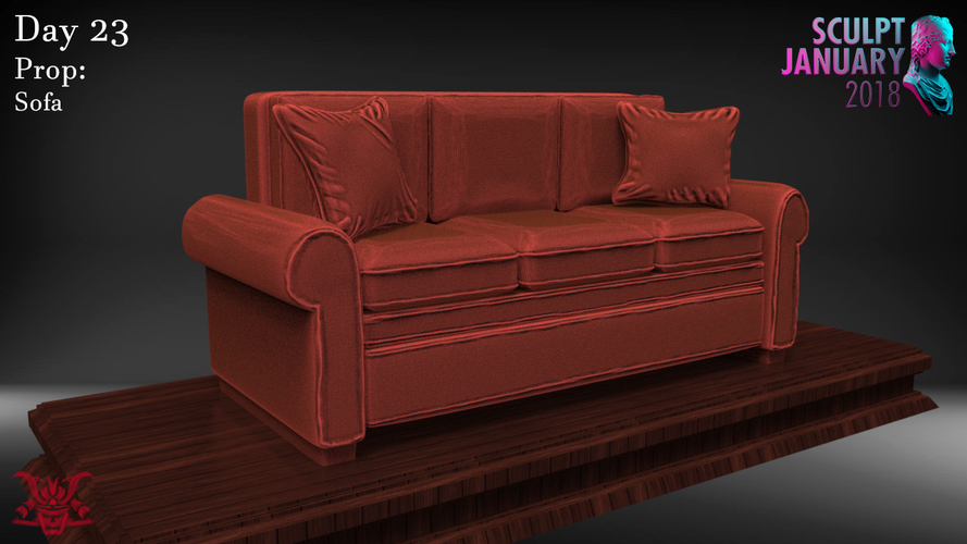 Sofa Sculpture 3D Print 230207