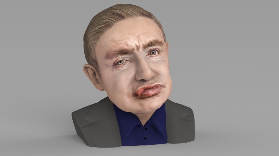 Stephen Hawking bust ready for full color 3D printing 3D Print 230635 Stephen Hawking bust ready for full color 3D printing 3D Print 230635