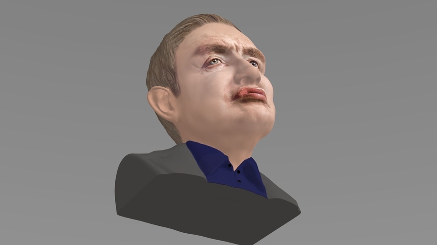 Stephen Hawking bust ready for full color 3D printing 3D Print 230642 Stephen Hawking bust ready for full color 3D printing 3D Print 230642