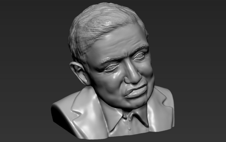 Stephen Hawking bust ready for full color 3D printing 3D Print 230648 Stephen Hawking bust ready for full color 3D printing 3D Print 230648