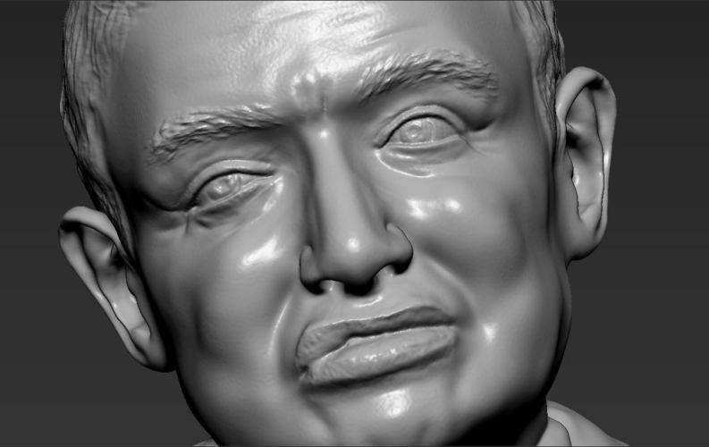 Stephen Hawking bust ready for full color 3D printing 3D Print 230649 Stephen Hawking bust ready for full color 3D printing 3D Print 230649