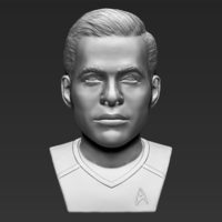 Small Captain Kirk Chris Pine Star Trek bust 3D printing ready stl obj 3D Printing 231027