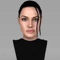Small Lara Croft Angelina Jolie bust ready for full color 3D printing 3D Printing 231488