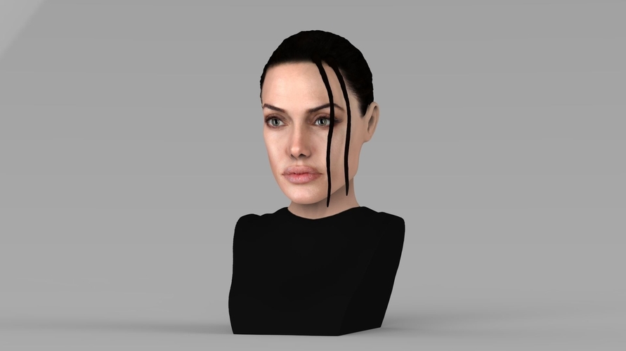 Lara Croft Angelina Jolie bust ready for full color 3D printing 3D Print 231489
