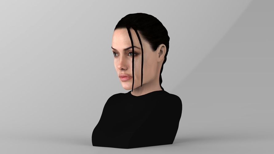 Lara Croft Angelina Jolie bust ready for full color 3D printing 3D Print 231490