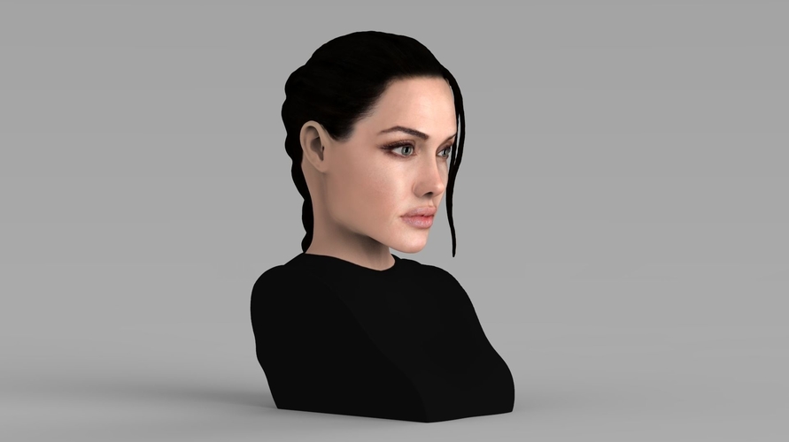 Lara Croft Angelina Jolie bust ready for full color 3D printing 3D Print 231494