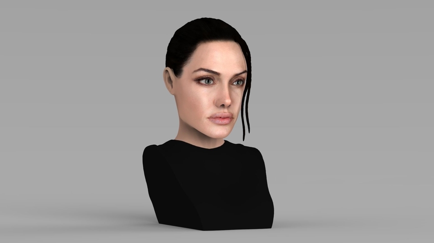 Lara Croft Angelina Jolie bust ready for full color 3D printing 3D Print 231495