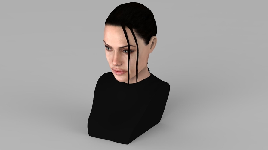 Lara Croft Angelina Jolie bust ready for full color 3D printing 3D Print 231496