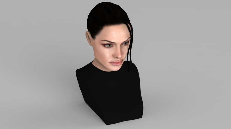 Lara Croft Angelina Jolie bust ready for full color 3D printing 3D Print 231497