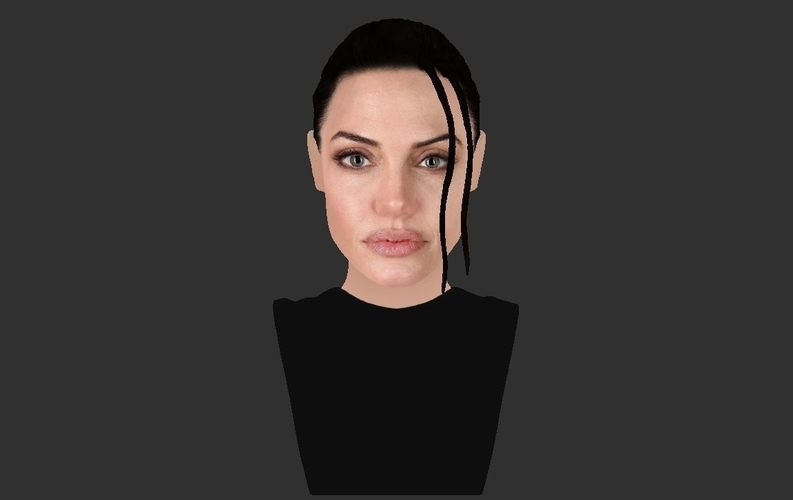 Lara Croft Angelina Jolie bust ready for full color 3D printing 3D Print 231499