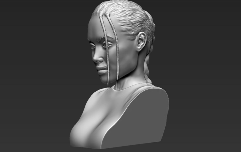 Lara Croft Angelina Jolie bust ready for full color 3D printing 3D Print 231504