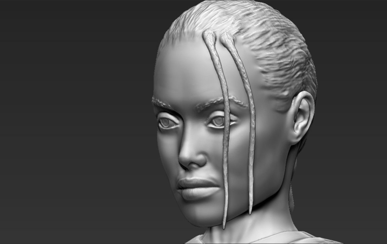 Lara Croft Angelina Jolie bust ready for full color 3D printing 3D Print 231505