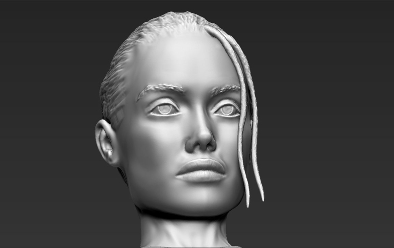 Lara Croft Angelina Jolie bust ready for full color 3D printing 3D Print 231508