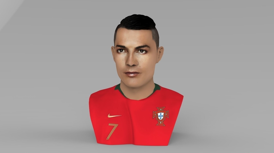 Cristiano Ronaldo bust ready for full color 3D printing 3D Print 231699 Cristiano Ronaldo bust ready for full color 3D printing 3D Print 231699