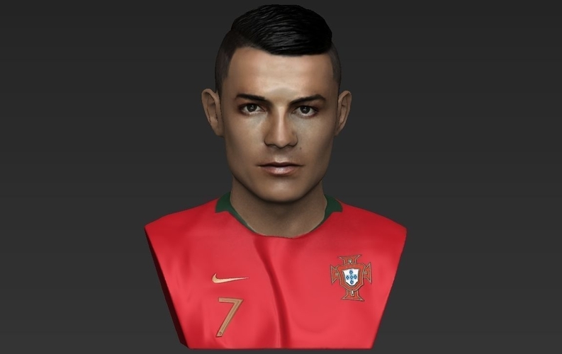 Cristiano Ronaldo bust ready for full color 3D printing 3D Print 231706 Cristiano Ronaldo bust ready for full color 3D printing 3D Print 231706