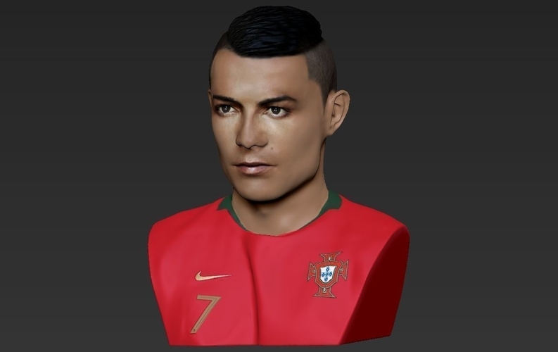 Cristiano Ronaldo bust ready for full color 3D printing 3D Print 231707 Cristiano Ronaldo bust ready for full color 3D printing 3D Print 231707