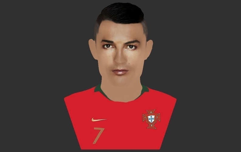 Cristiano Ronaldo bust ready for full color 3D printing 3D Print 231708 Cristiano Ronaldo bust ready for full color 3D printing 3D Print 231708