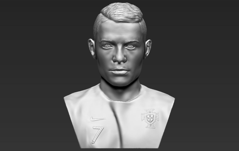 Cristiano Ronaldo bust ready for full color 3D printing 3D Print 231711 Cristiano Ronaldo bust ready for full color 3D printing 3D Print 231711