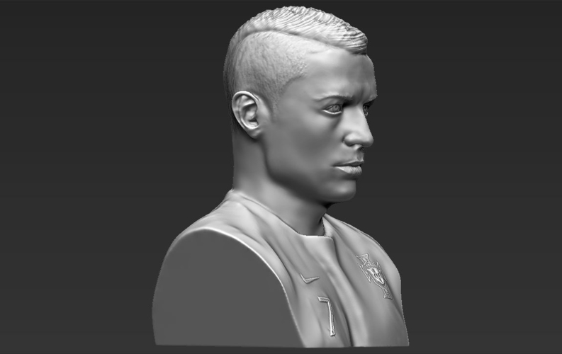 Cristiano Ronaldo bust ready for full color 3D printing 3D Print 231712 Cristiano Ronaldo bust ready for full color 3D printing 3D Print 231712