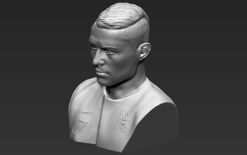 Cristiano Ronaldo bust ready for full color 3D printing 3D Print 231715 Cristiano Ronaldo bust ready for full color 3D printing 3D Print 231715