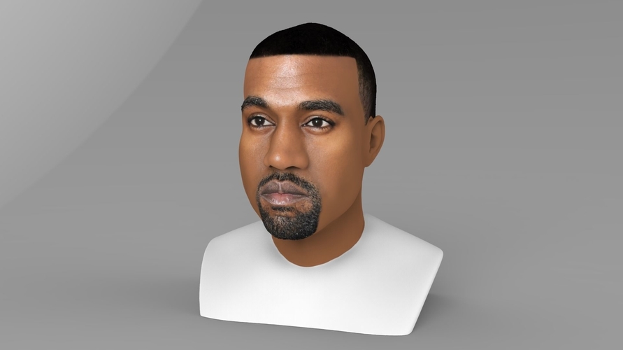 Kanye West bust ready for full color 3D printing 3D Print 231777