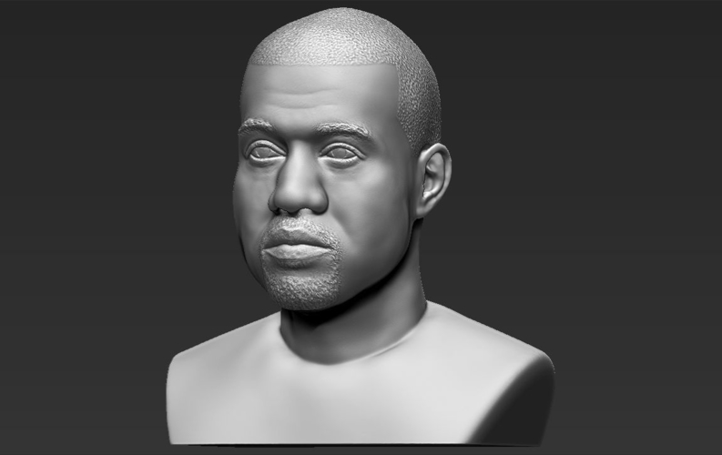 Kanye West bust ready for full color 3D printing 3D Print 231788