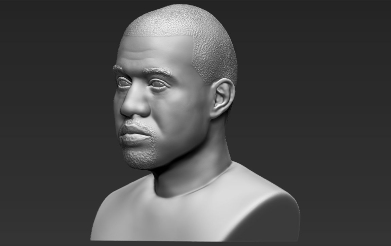 Kanye West bust ready for full color 3D printing 3D Print 231789