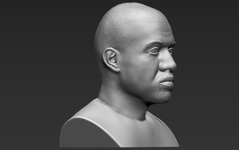 Kanye West bust ready for full color 3D printing 3D Print 231791