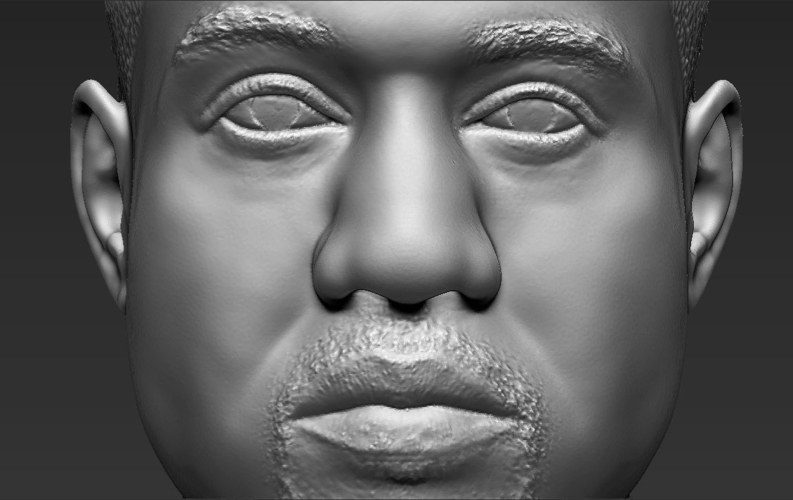 Kanye West bust ready for full color 3D printing 3D Print 231794