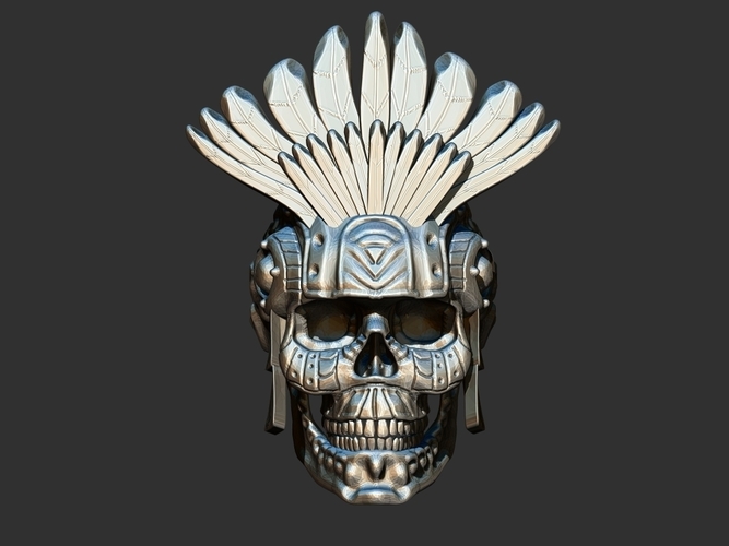 Aztec Skull 3D Print 232160 Aztec Skull 3D Print 232160