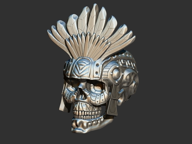 Aztec Skull 3D Print 232161 Aztec Skull 3D Print 232161