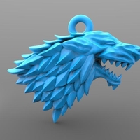 Small Game of thrones stark keychain 3D Printing 233570