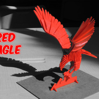 Small 3D PUZZLE : RED EAGLE 3D Printing 233750