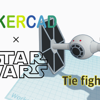 Small Simple Tie Fighter with Tinkercad 3D Printing 234240