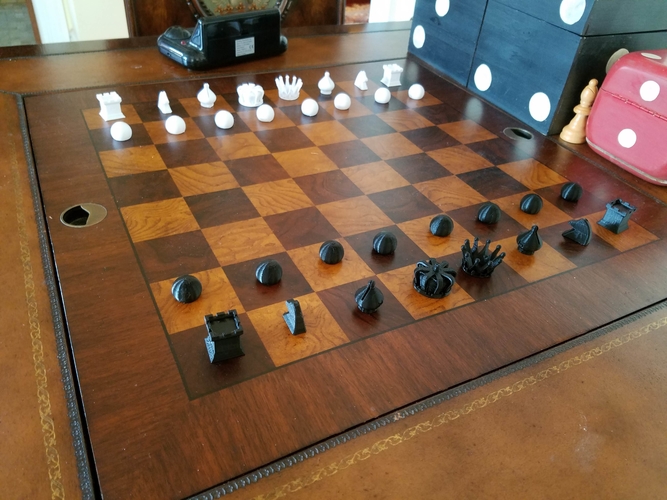 MILOSAURUS Chess Symbols Chess Set 3D Print 234248