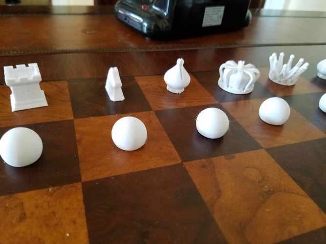 MILOSAURUS Chess Symbols Chess Set 3D Print 234249