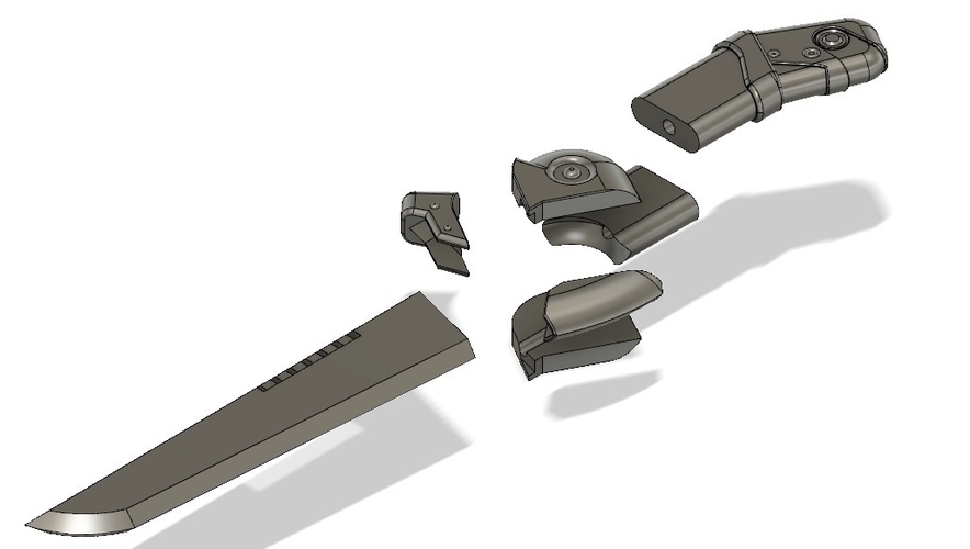 Destiny Fallen The Shock Dagger 3D print model 3D Print 234425 Destiny Fallen The Shock Dagger 3D print model 3D Print 234425