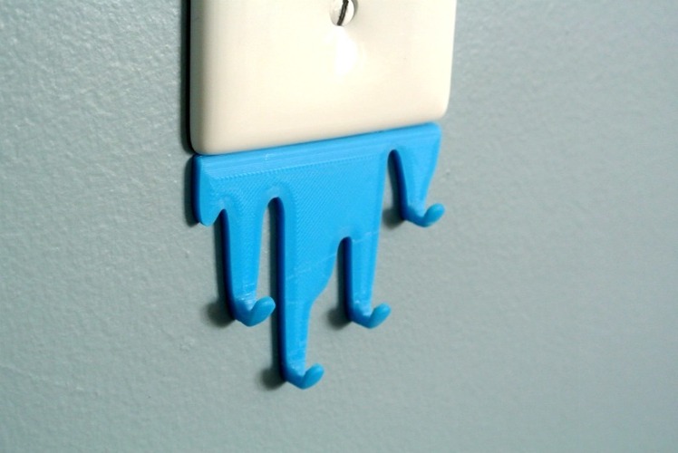 Liquid spill shaped hook 3D Print 23451 Liquid spill shaped hook 3D Print 23451