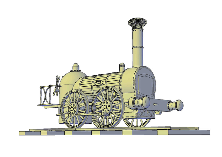 1836 Bury goods locomotive 3D Print 234658