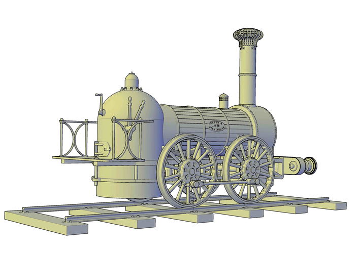 1836 Bury goods locomotive 3D Print 234659