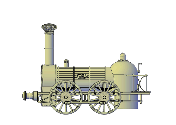 1836 Bury goods locomotive 3D Print 234660