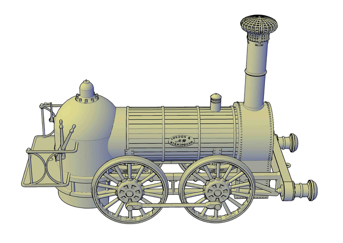 1836 Bury goods locomotive 3D Print 234662