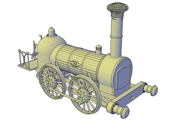 1836 Bury goods locomotive 3D Print 234663