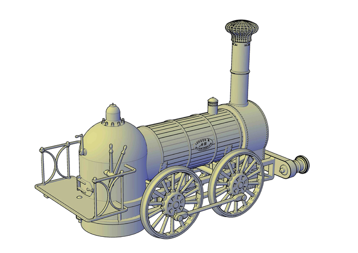 1836 Bury goods locomotive 3D Print 234664