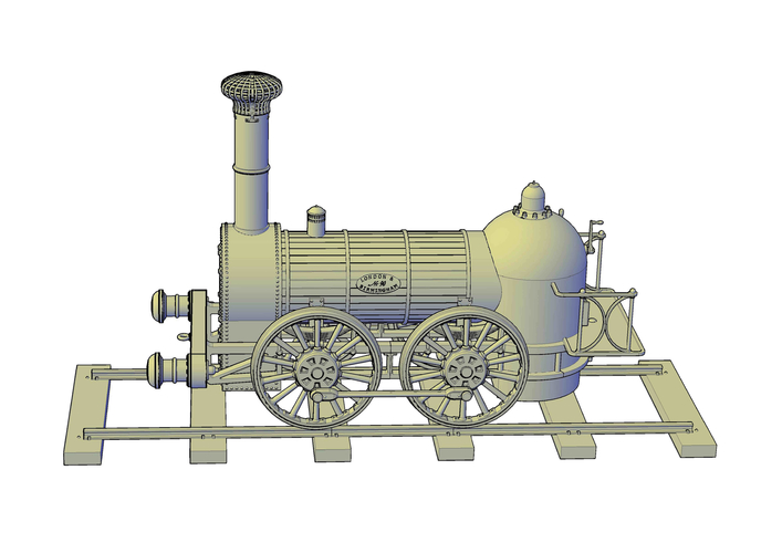 1836 Bury goods locomotive 3D Print 234665
