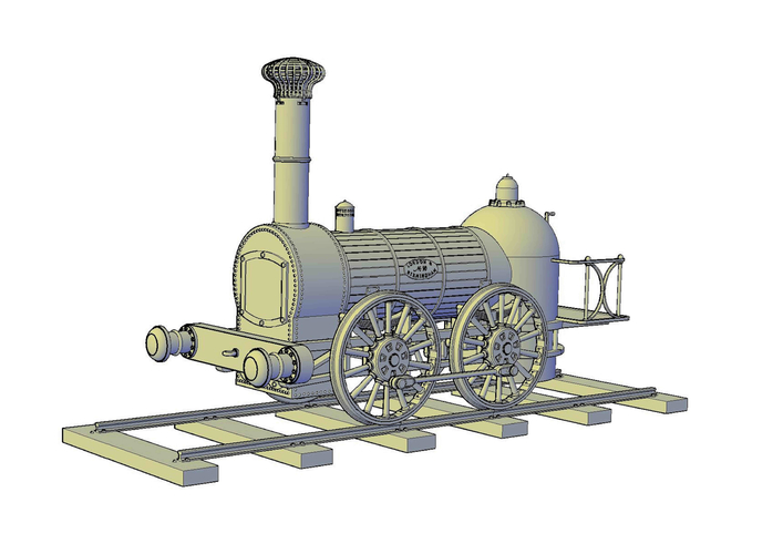 1836 Bury goods locomotive 3D Print 234667