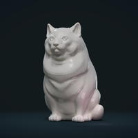 Small Fat Cat 3D Printing 234698
